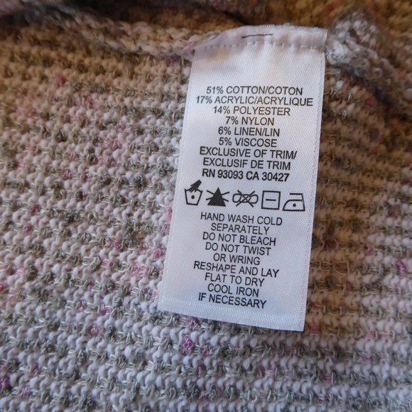 Nic & Zoe Fringe Short Women Open Front Dress Sweater Cardigan Jacket US Size S - Picture 11 of 16